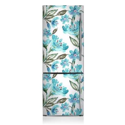 Funda magnética para refrigerador Flores turquesas