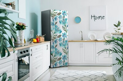 Funda magnética para refrigerador Flores turquesas