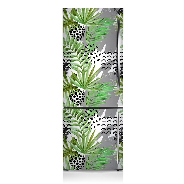 Funda magnética para refrigerador Hojas tropicales