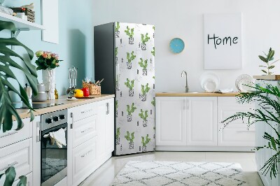 Funda magnética para refrigerador Cactus verdes