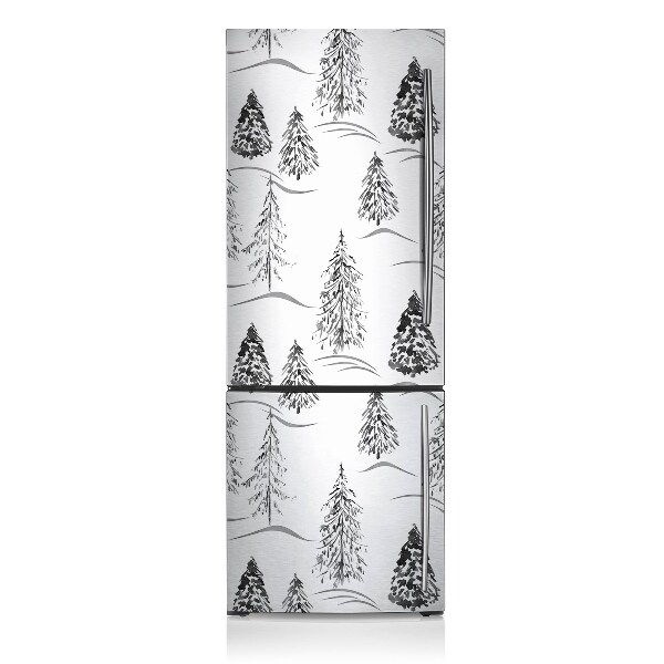 Funda magnética para refrigerador Árbol de navidad de invierno