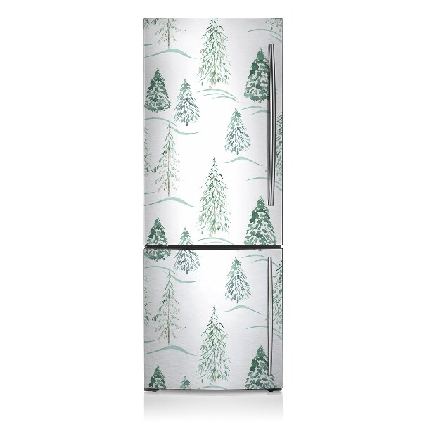 Funda magnética para refrigerador Árbol de navidad de invierno