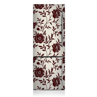 Funda magnética para refrigerador Borgoña floral