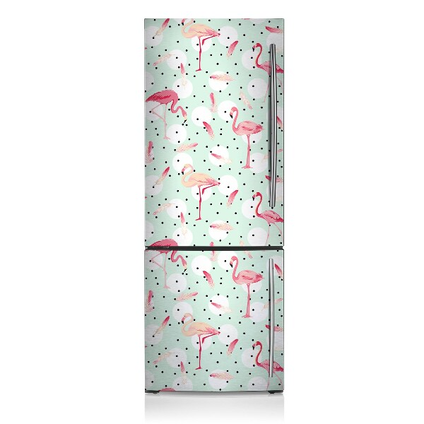 Funda magnética para refrigerador Flamencos