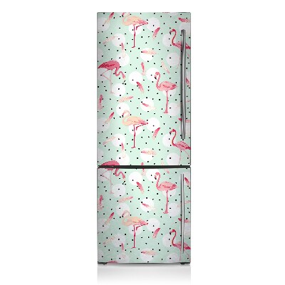 Funda magnética para refrigerador Flamencos