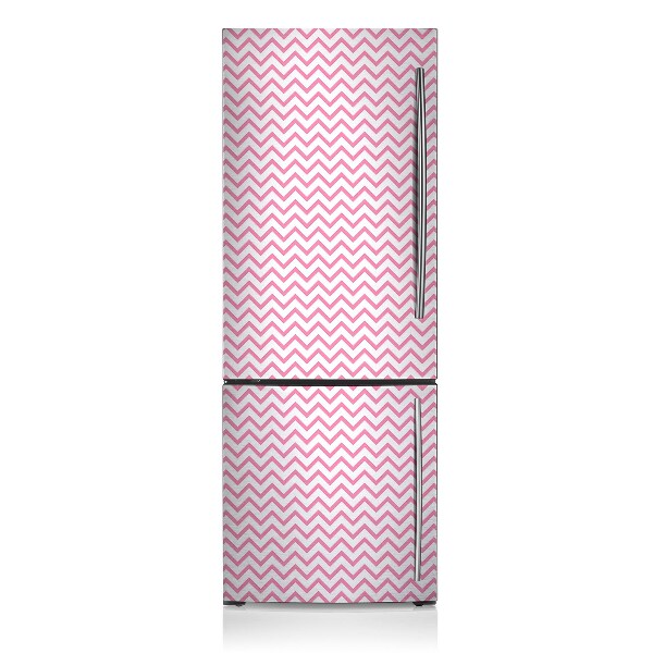 Funda magnética para refrigerador Zigzags rosados