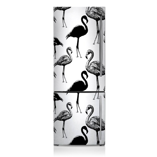 Funda magnética para refrigerador Flamencos retro