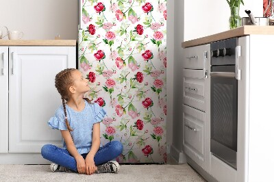 Funda magnética para refrigerador Flores rojas