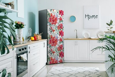 Funda magnética para refrigerador Flores rojas