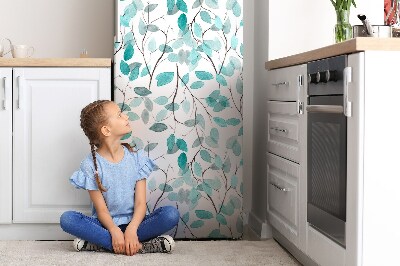 Imán decorativo para refrigerador Hojas de acuarela