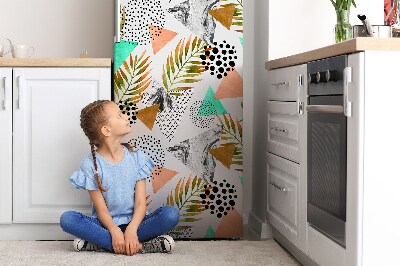 Imán decorativo para refrigerador Puntos y hojas