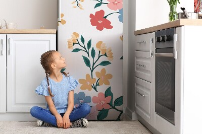 Funda magnética para refrigerador Flores coloridas