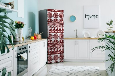 Imán decorativo para refrigerador Patrones populares rojos