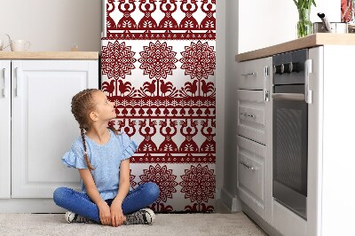 Imán decorativo para refrigerador Patrones populares rojos