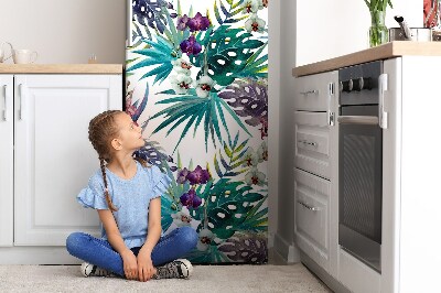 Imán decorativo para refrigerador Hojas tropicales