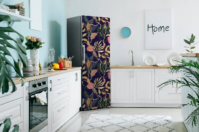 Imán decorativo para refrigerador Flores y hojas pintadas