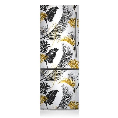 Funda magnética para refrigerador Tropical dorado