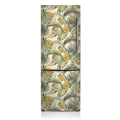 Funda magnética para refrigerador Flores tropicales