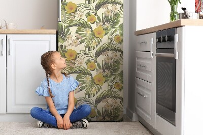 Funda magnética para refrigerador Flores tropicales