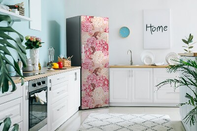 Imán decorativo para refrigerador Rosas e hortensias