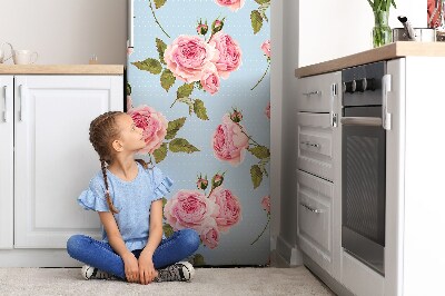 Imán decorativo para refrigerador Rosas con hojas