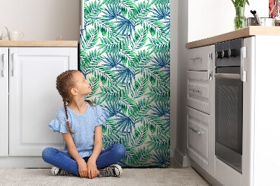 Funda magnética para refrigerador Hojas pintadas