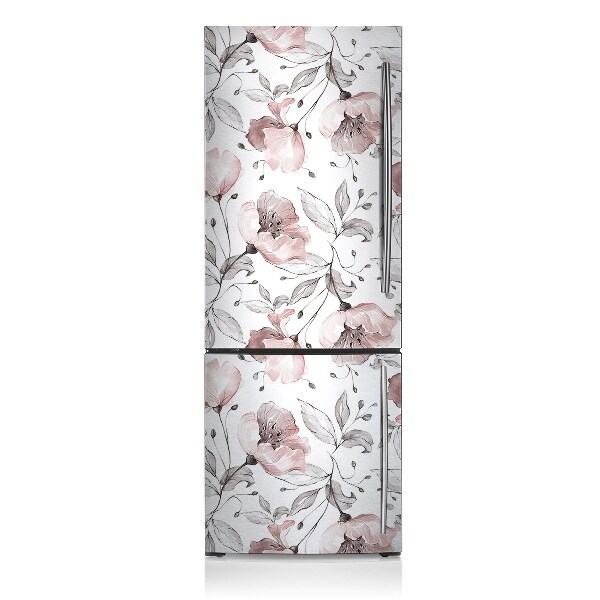 Funda magnética para refrigerador Amapolas pastel