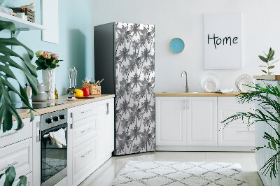 Funda magnética para refrigerador Palma gris