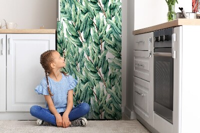 Funda magnética para refrigerador Hojas pintadas