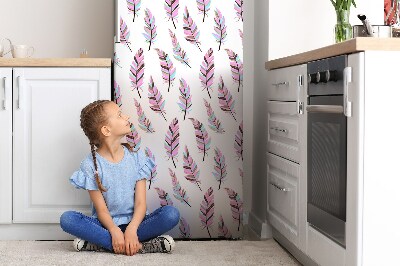 Imán decorativo para refrigerador Pluma rosa