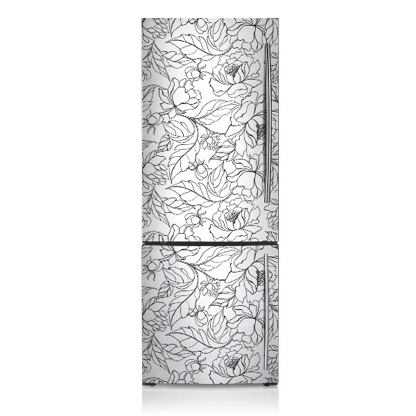 Funda magnética para refrigerador Flores de peonía