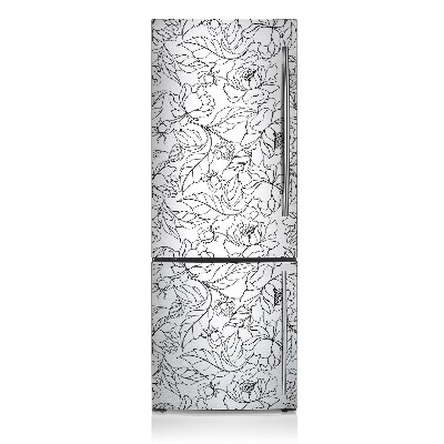 Funda magnética para refrigerador Flores de peonía