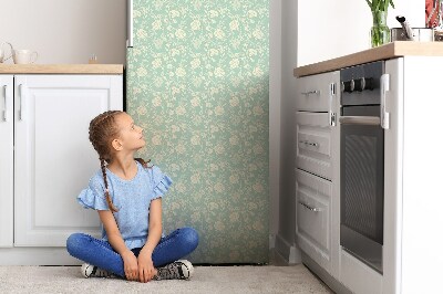 Imán decorativo para refrigerador Flores blancas