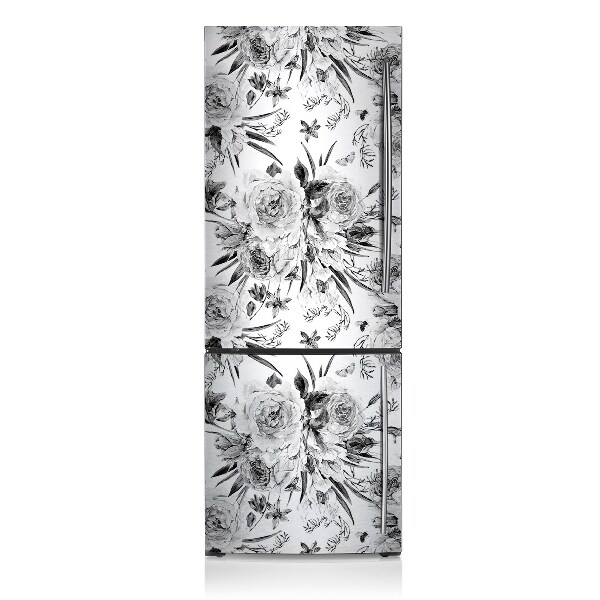 Imán decorativo para refrigerador Ramos de flores grises