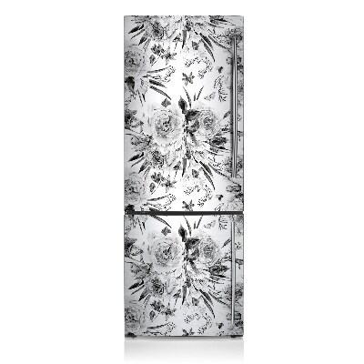 Imán decorativo para refrigerador Ramos de flores grises