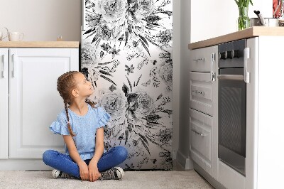 Imán decorativo para refrigerador Ramos de flores grises