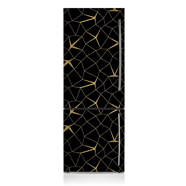 Imán decorativo para refrigerador Mosaico de oro y negro