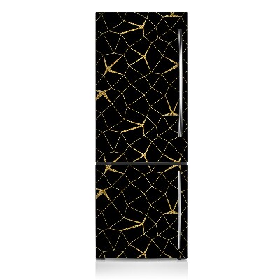 Imán decorativo para refrigerador Mosaico de oro y negro