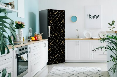 Imán decorativo para refrigerador Mosaico de oro y negro