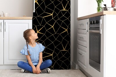 Imán decorativo para refrigerador Mosaico de oro y negro