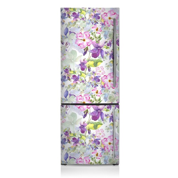 Imán decorativo para refrigerador Flores moradas