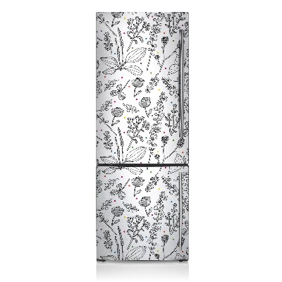 Funda magnética para refrigerador Flores y puntos