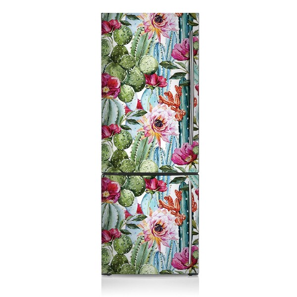 Funda magnética para refrigerador Flores de cactus