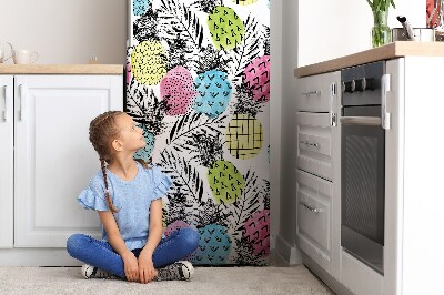 Imán decorativo para refrigerador Piña colorida