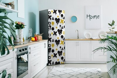 Imán decorativo para refrigerador Graffiti negro