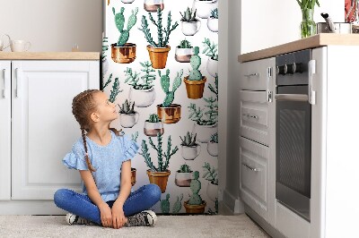 Imán decorativo para refrigerador Cactus en macetas