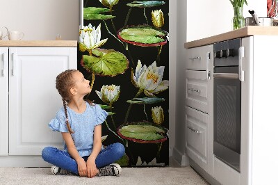 Imán decorativo para refrigerador Flores de lotos