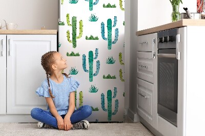 Funda magnética para refrigerador Cactus pintado