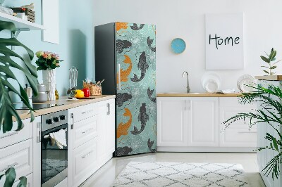 Imán decorativo para refrigerador Carpa china