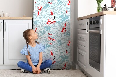 Imán decorativo para refrigerador Carpa koi